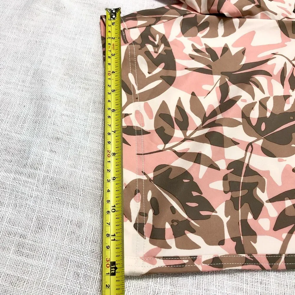 Mens Board Shorts Floral Leaf Print Beach Tropical Swim Trunks L 38X9